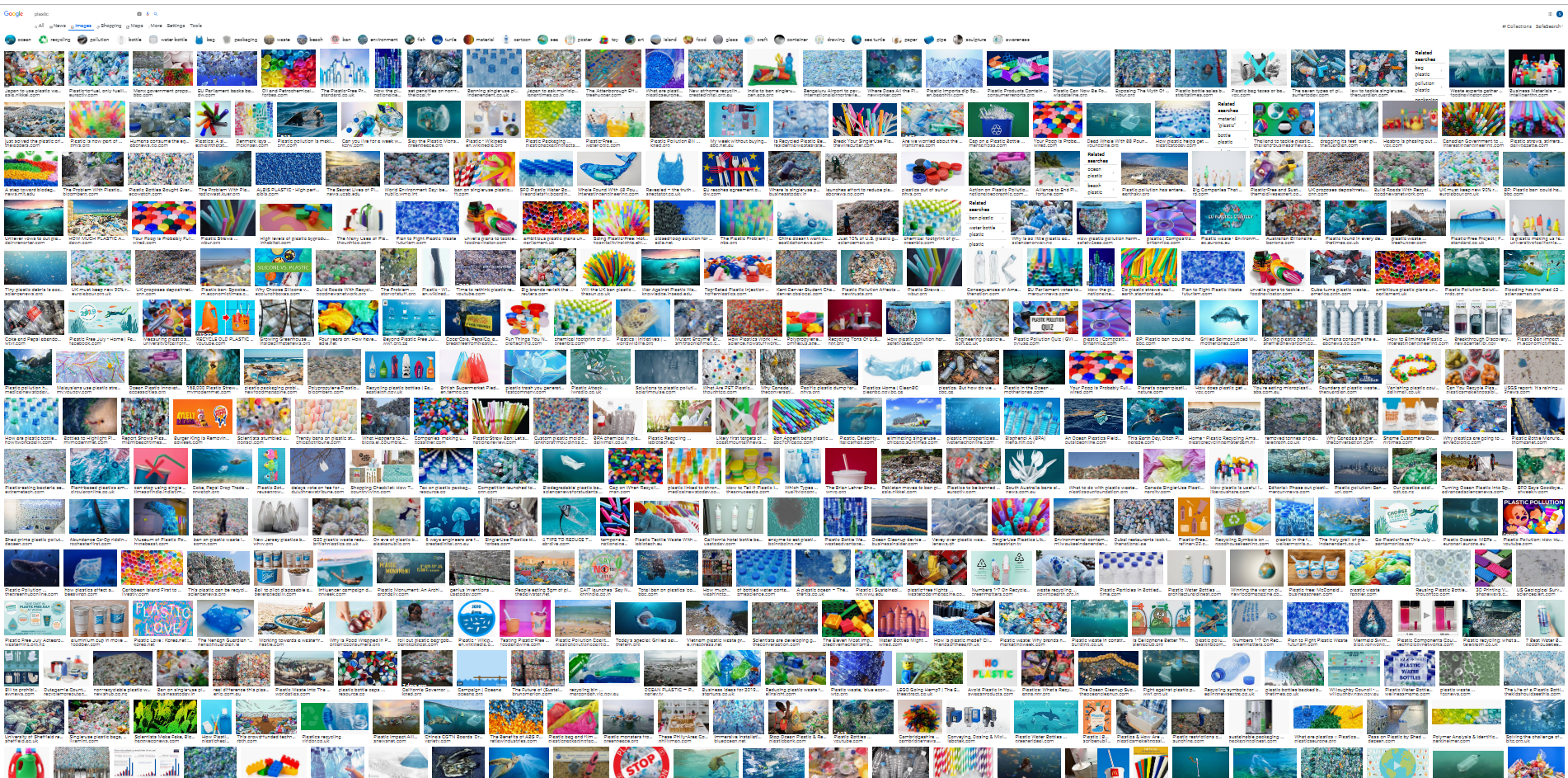 “Plastic” Image Search on Google Images
