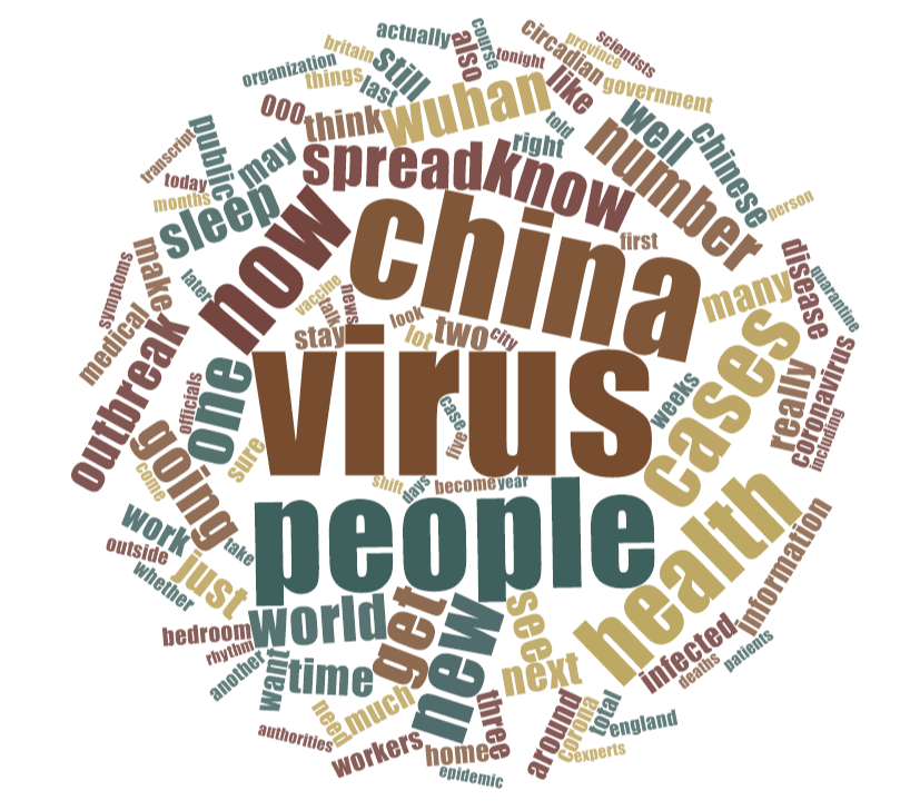 A Word Cloud from Social Video Transcripts Related to the Novel Coronavirus Outbreak
