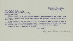 Letter, Owens to Ernest R. Nichols, April 21, 1908. (Nichols Papers, University Archives)