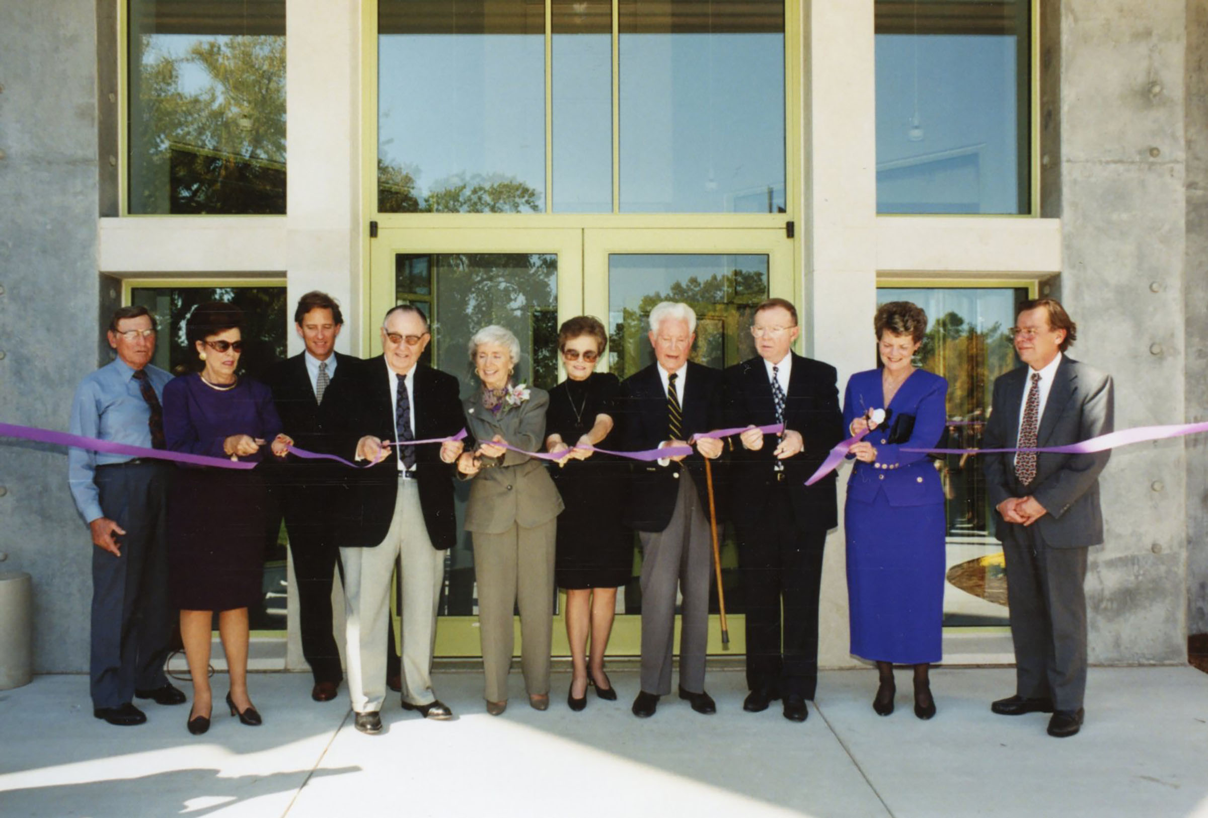 Ribbon Cutting from opening day of the Beach Museum of Art
