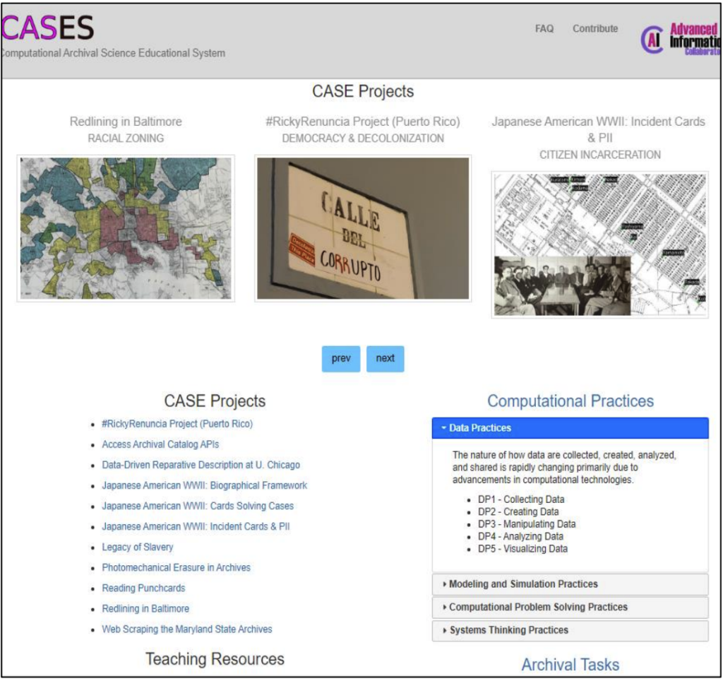 Collection of Computational Archival Science case studies