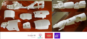 Figure 1‑5: 3D Printed parts for Iron Man Prosthetic Arm