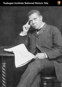 Picture of Booker T. Washington - founder of the Tuskegee Institute.