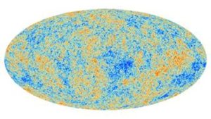 Figure 10-7 Cosmic Microwave Background Radiation As Measured By Quantum Sensing / Looks like a test for color blindness where you try to find a number in red or green