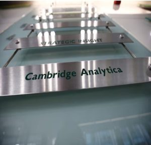 Figure 11-3 Cambridge Analytica /In 2013, Cambridge Analytica, a British political consulting firm specializing in data analysis and strategic communication for electoral processes, was formed. The Company claimed to use data to develop psychographic profiles of individuals to influence their voting behavior. (Ingram, 2018) In 2014, Cambridge Analytica developed an app called "This Is Your Digital Life," which presented itself as a harmless personality quiz. Approximately 270,000 Facebook users downloaded and used the app, which collected their data and data from their Facebook friends. The activity harvested data on approximately 87 million users. (Kawamoto, 2018)