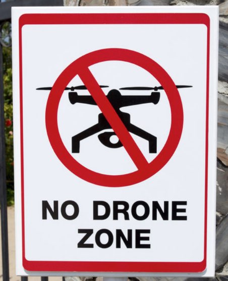 No Drone Zone sign